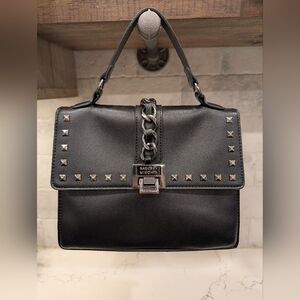 Badgley Mischka Black Studded Shoulder Bag